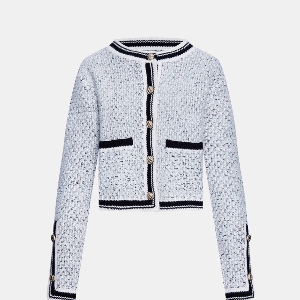 Like new tweed trimmed jacket